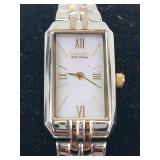 Citizen Eco-Drive Rectangular Two-Tone Watch - running
