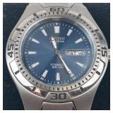 Citizen Eco-Drive Titanium Day-Date Watch WR100 - running