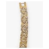 Armitron Quartz Gold Tone Crystal Bracelet Watch - New Battery - Running
