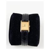 Seiko Quartz Gold-Tone Square Watch - New Battery - Running