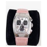 TechnoMarine Diamond-Accent Chronograph Watch - New Battery - Running