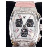 TechnoMarine Diamond-Accent Chronograph Watch - New Battery - Running