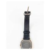 Casio Quartz Analog Watch With Leather Strap - New Battery- Running