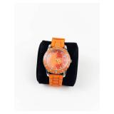 Orange Quartz Wristwatch - Running, with new battery