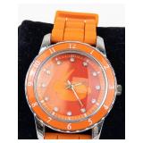 Orange Quartz Wristwatch - Running, with new battery