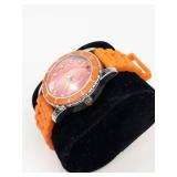 Orange Quartz Wristwatch - Running, with new battery