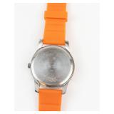 Orange Quartz Wristwatch - Running, with new battery
