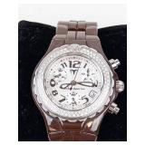 TechnoMarine Quartz Chronograph Watch With Brown Bracelet - Running, with new battery