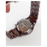 TechnoMarine Quartz Chronograph Watch With Brown Bracelet - Running, with new battery