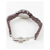 TechnoMarine Quartz Chronograph Watch With Brown Bracelet - Running, with new battery