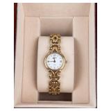 Belair Gold Tone Ladies Watch With Box & Papers - running