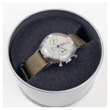 Vintage Tianjin 1963 Chronograph Watch in Tin - running