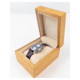PRS-12 Chronograph Watch in Wood Box - running