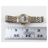 Quartz Moon Phase Watch With Two-Tone Bracelet - running new battery