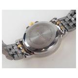 Quartz Moon Phase Watch With Two-Tone Bracelet - running new battery