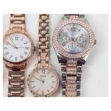 Mixed Lot of 5 Quartz Watches - Nine West, Folio & FMD - Working