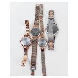 Mixed Lot of 5 Quartz Watches - Nine West, Folio & FMD - Working