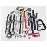 Mixed Lot: Assorted Wristwatches & Watch Bands - Not Working