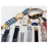 Mixed Lot: Assorted Wristwatches & Watch Bands - Not Working
