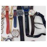 Mixed Lot: Assorted Wristwatches & Watch Bands - Not Working