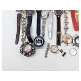 Mixed Lot: Assorted Wristwatches & Watch Bands - Not Working