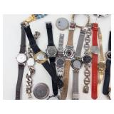 Mixed Lot: Assorted Wristwatches & Watch Bands - Not Working