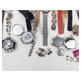 Mixed Lot: Assorted Wristwatches & Watch Bands - Not Working