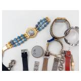 Mixed Lot: Assorted Wristwatches & Watch Bands - Not Working