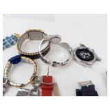 Mixed Lot: Assorted Wristwatches & Watch Bands - Not Working