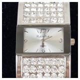 Peck & Peck Quartz Crystal Bangle Watch, new battery, running