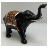 Vintage Hand Carved Wooden Mirrored Elephant 8 1/2' x 11 1/2'