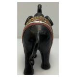 Vintage Hand Carved Wooden Mirrored Elephant 8 1/2' x 11 1/2'