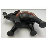 Vintage Hand Carved Wooden Mirrored Elephant 8 1/2' x 11 1/2'