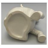 Vintage White Ceramic Elephant Planter 4' x 6' x 6 1/2'