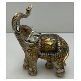 Small Ornate Vintage Elephant With Chromed Ears And More 4 3/4' x 6'