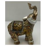 Small Ornate Vintage Elephant With Chromed Ears And More 4 3/4' x 6'