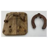 Antique Horse Bog Shoe With Horse Shoe (Very Cool) 9 1/2' x 10'