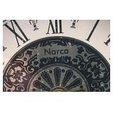 Vintage Ornate Ceramic Mantle Clock Baroque Style 11'
