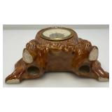 Vintage Ornate Ceramic Mantle Clock Baroque Style 11'