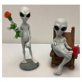 Collectible Bella Haus Designs Alien Figurines Tallest is 7.5'