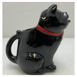 1950's Shafford Black Cat Creamer & Sugar Dish Made In Japan 4.5' & 5.5'
