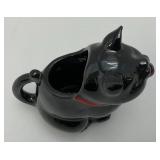 1950's Shafford Black Cat Creamer & Sugar Dish Made In Japan 4.5' & 5.5'