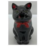 1950's Shafford Black Cat Creamer & Sugar Dish Made In Japan 4.5' & 5.5'