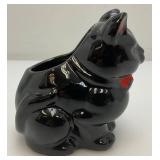 1950's Shafford Black Cat Creamer & Sugar Dish Made In Japan 4.5' & 5.5'