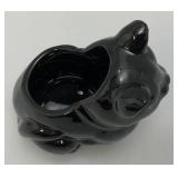 1950's Shafford Black Cat Creamer & Sugar Dish Made In Japan 4.5' & 5.5'