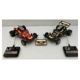 Pair Of Vintage SEARS R/C Race Cars Needs Batteries, One Seems Complete And One For Parts
