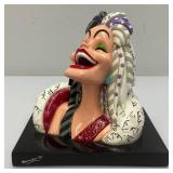 DISNEY Showcase Collection Britto 'CRUELLA BUST' New In Box