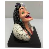 DISNEY Showcase Collection Britto 'CRUELLA BUST' New In Box