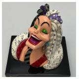 DISNEY Showcase Collection Britto 'CRUELLA BUST' New In Box