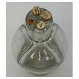 Midcentury French 4 Chamber Glass Decanter 10 1/2' Tall